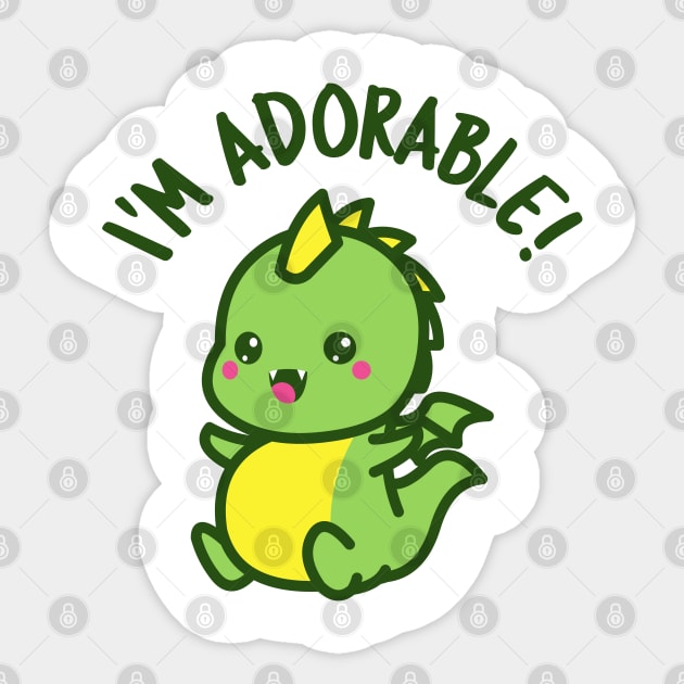 Adorable Dragon Sticker by dflynndesigns